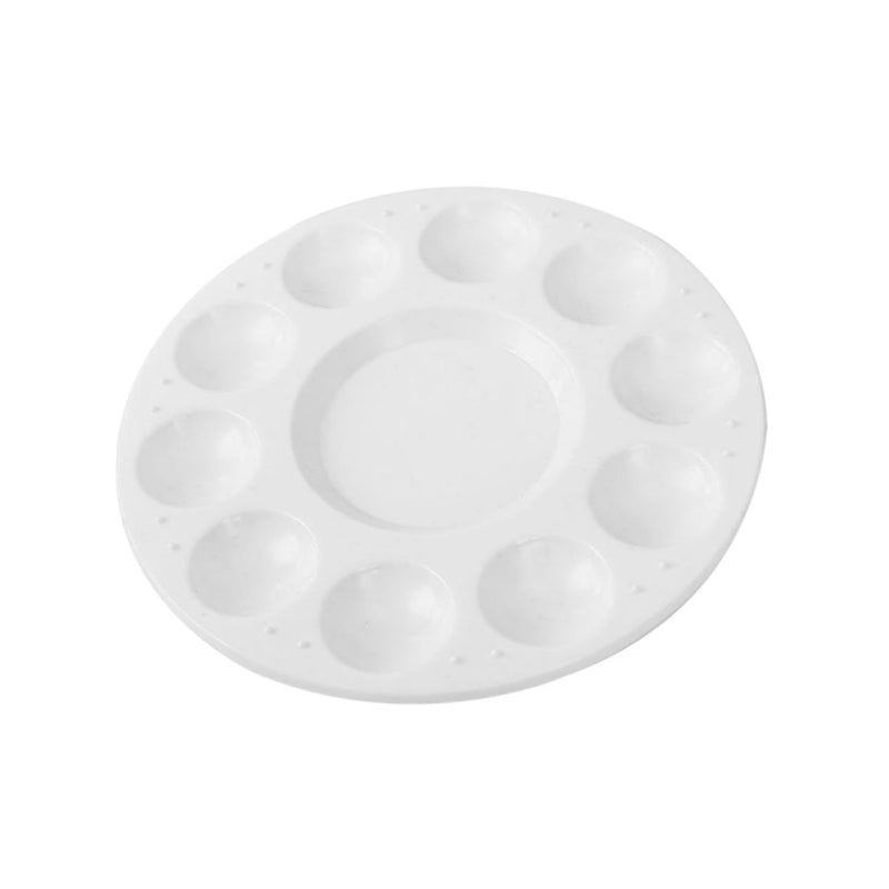 6 Pcs White Plastic Paint Palette with Mixing Wells for Artists Students DIY - Image 2
