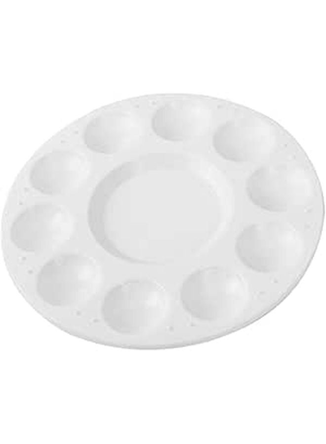 6 Pcs White Plastic Paint Palette with Mixing Wells for Artists Students DIY - Image 1