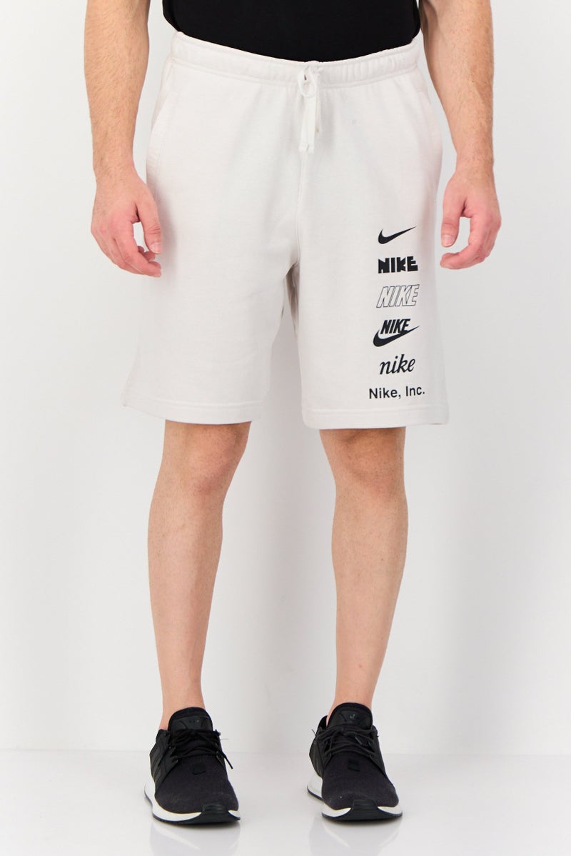 Nike Men Standard Fit Knee Length Running Shorts, Off White  - Image 1