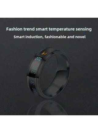 Internet Celebrant Korean Style Smart Temperature Ring Temperature Ring Men's Fashionable Titanium Steel Fashion Cool All-match Ring-Colour:Smart Temperature Sensing Ring [black] No. 8 Finger Circumference 56.9mm - pzsku/Z4626277EF9367082B1F9Z/45/1746215542/5742b06f-92a7-46f7-be07-5fc47baa900e