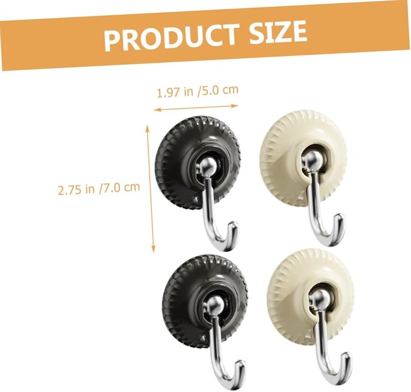 4 قطع من خطافات الحائط اللاصقة الثقيلة للمناشف والمعاطف والمطبخ والحمام، لا تتطلب الحفر - Image 3