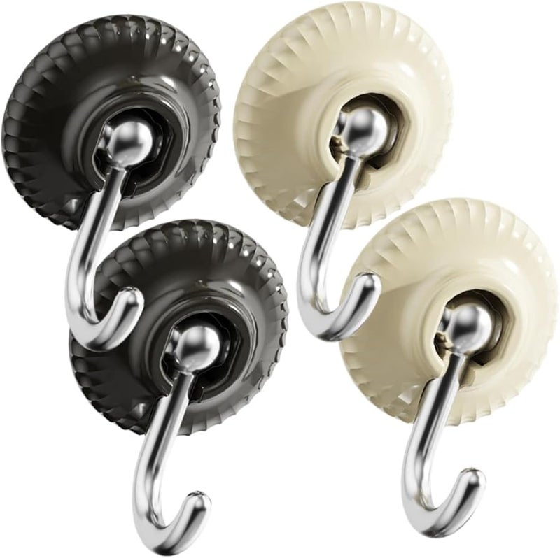 4 قطع من خطافات الحائط اللاصقة الثقيلة للمناشف والمعاطف والمطبخ والحمام، لا تتطلب الحفر - Image 1