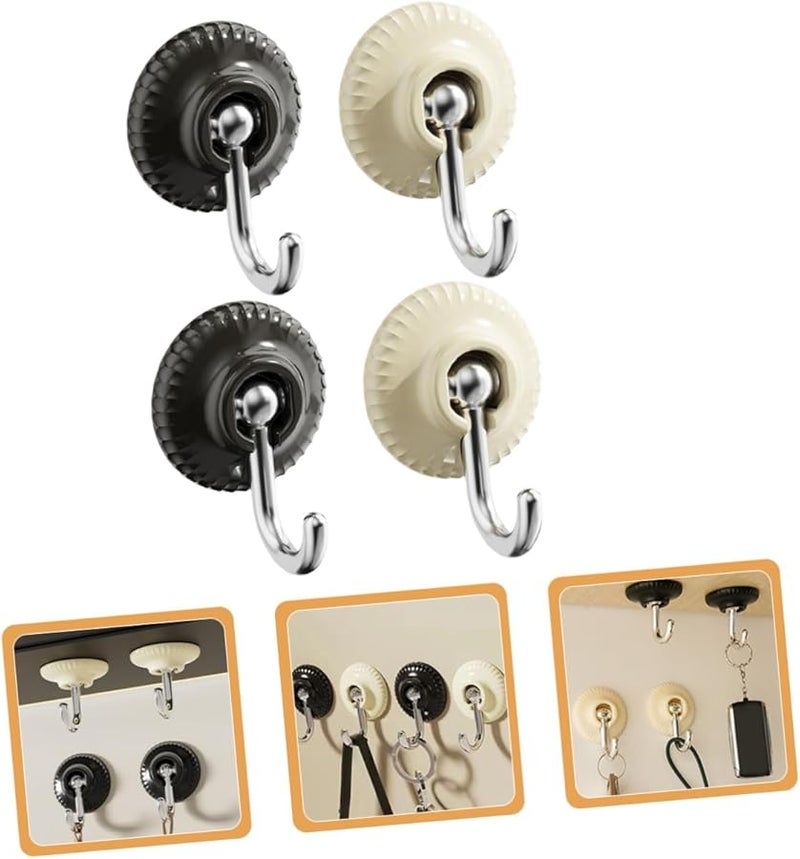 4 قطع من خطافات الحائط اللاصقة الثقيلة للمناشف والمعاطف والمطبخ والحمام، لا تتطلب الحفر - Image 4