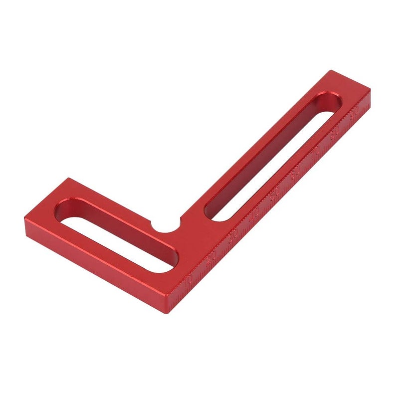 Precision Woodworking Square Ruler 90 Degree Right Angle Aluminum Alloy Carpentry Tool 10X5CM Red - Image 1