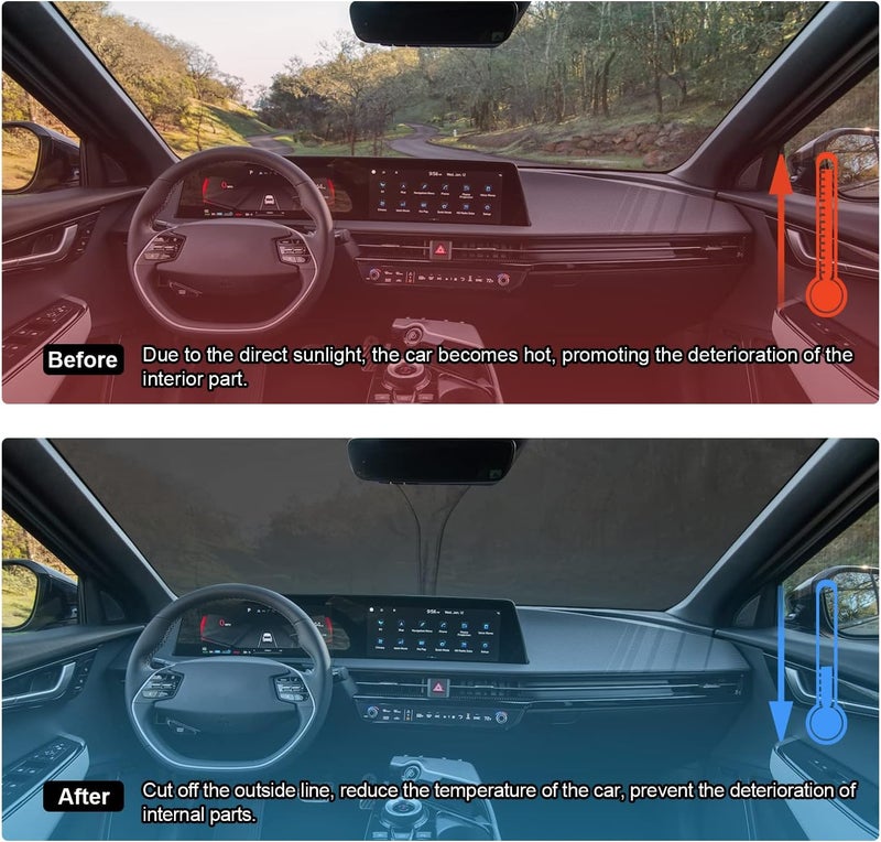 BIXUAN EV6 2024 Sun Protection Windscreen Cover for Kia EV6 2022-2024 - Image 2