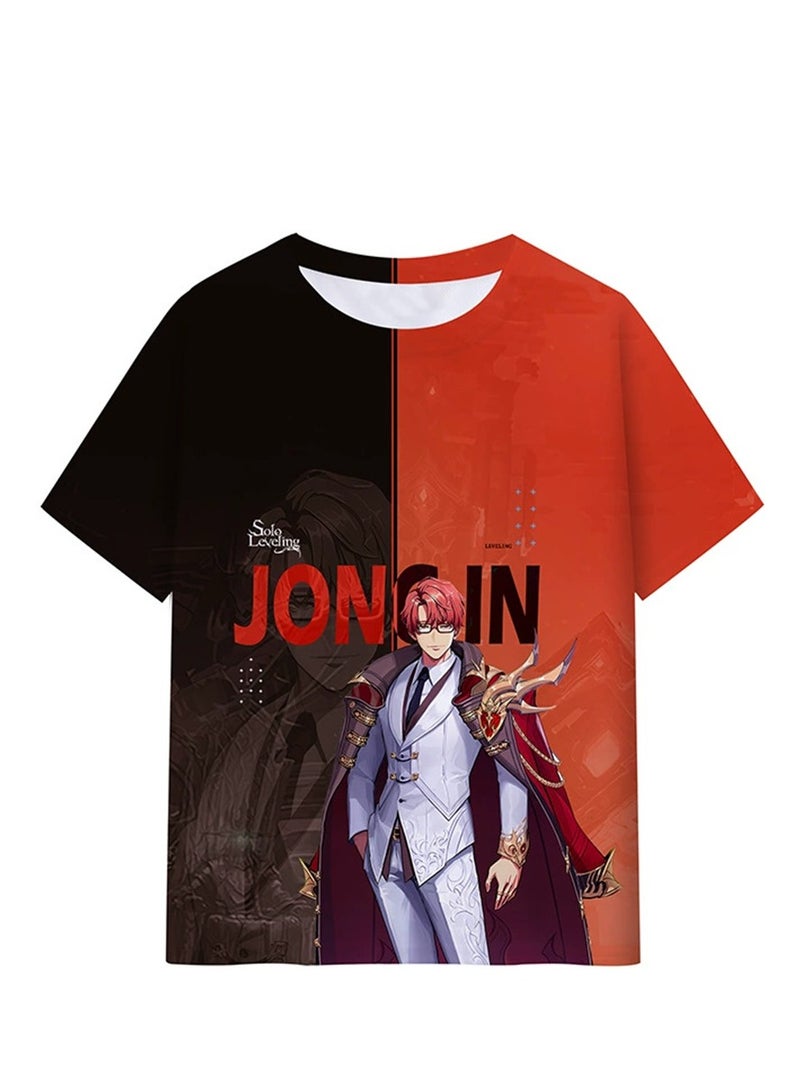 Latest anime solo Leveling digital printing T-shirt summer street fashion short sleeve - Image 1