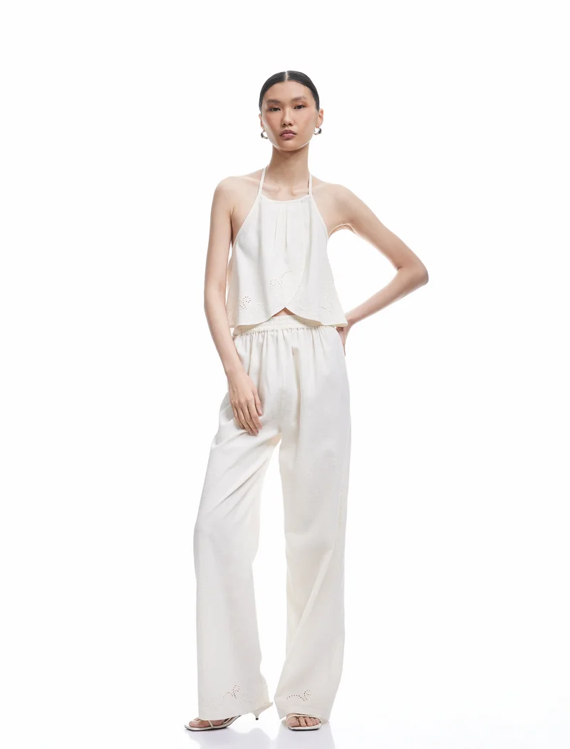 KOTON Straight Wide-Leg Pants