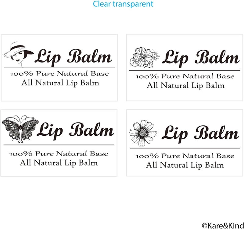 Kare Kind Value Pack of 400 Labels - 8 Different Designs - for Lip Balm Containers, Nasal Inhaler Tubes, etc. - Self Adhesive, Easy Peel - Image 2