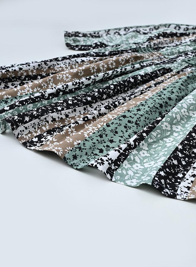 BELLA MODA Floral Striped Dress - Image 4