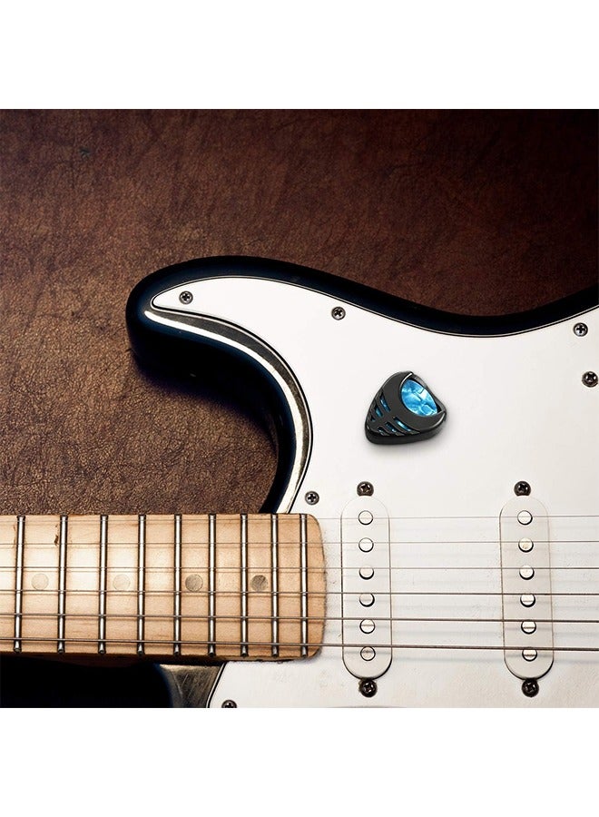 3 Pieces Pick Holder Stick-on Guitar Pick Holder Black Plastic Easy to Paste on the Guitar with Adhesive Back and Spring Guitar Accessories Convenient Picks Placement for Acoustic Guitar Bass Ukulele - Image 5