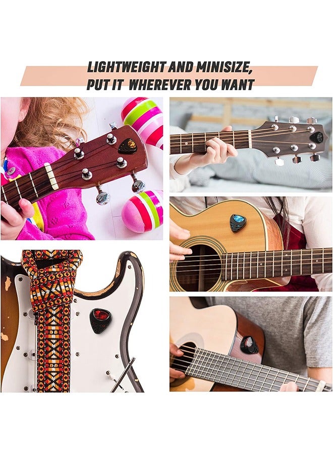 3 Pieces Pick Holder Stick-on Guitar Pick Holder Black Plastic Easy to Paste on the Guitar with Adhesive Back and Spring Guitar Accessories Convenient Picks Placement for Acoustic Guitar Bass Ukulele - Image 4