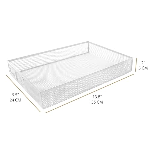 Exerz Paper Sorter 3 Drawer Wire Mesh A4 / Desk Multifunctional Desk Organiser/Multi-Layer Letter Tray - for Documents, Magazines, Notebooks and Letter (White) - Image 3