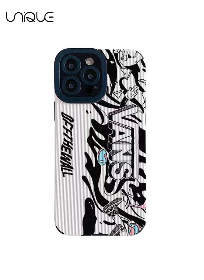 Unique - Compatible with iPhone 15 Pro Max Case, English Phone Cases, Black and White Phone Cases - Stylish and Handsome Phone Cases - TPU Drop Protection - Image 1