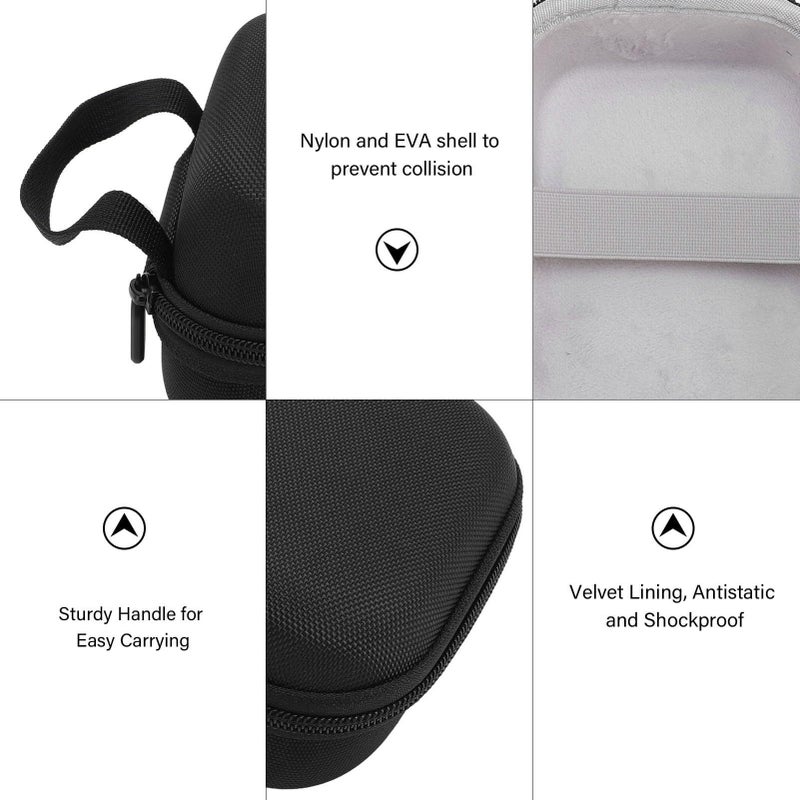 Black Hard Shell Travel Case With Shockproof Velvet Lining Compact Organizer - Image 3