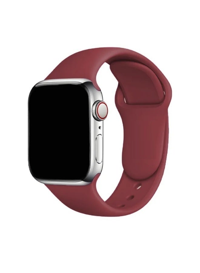 حزام Apple Watch 45 مم 44 مم 42 مم من السيليكون لاستبدال iWatch Series 9/8/7/SE/6/5/4/3/2/1 - Image 1