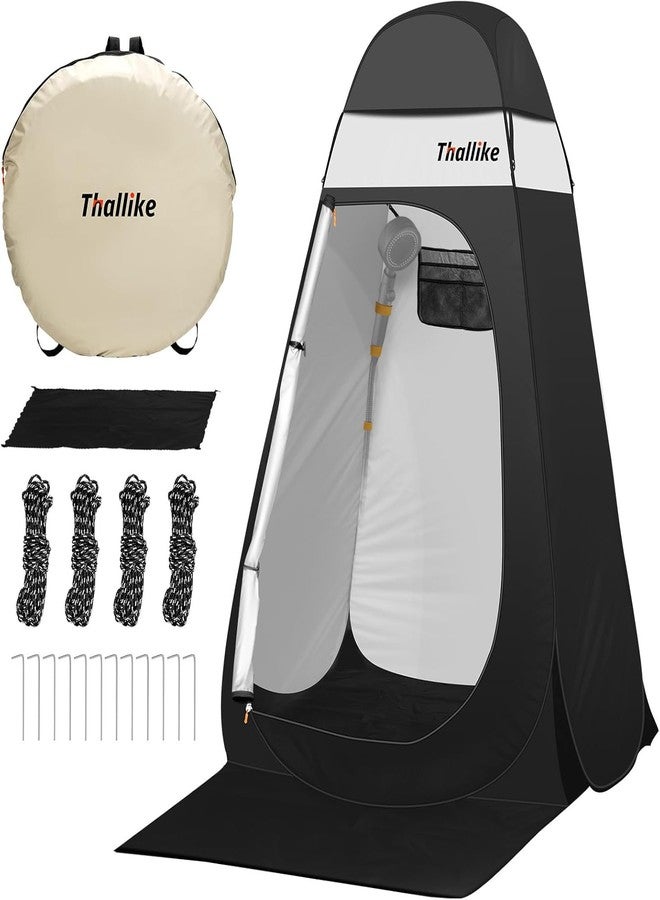 Thallike Upgrade Pop Up Privacy Shower Tent 55" x 55" x 83", Portable Camping Shower Tent, Camping Toilet Changing Room with Rain Shelter & Extended Floor Mat, Dressing Room for Camping and Beach - Image 1