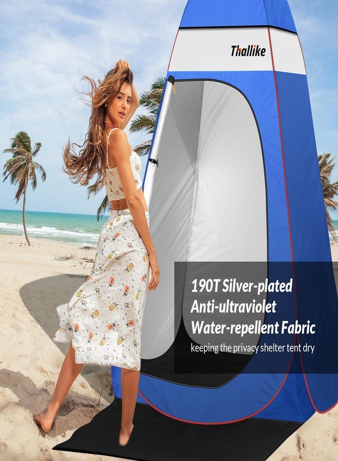 Thallike Upgrade Pop Up Privacy Shower Tent 55" x 55" x 83", Portable Camping Shower Tent, Camping Toilet Changing Room with Rain Shelter & Extended Floor Mat, Dressing Room for Camping and Beach - Image 5
