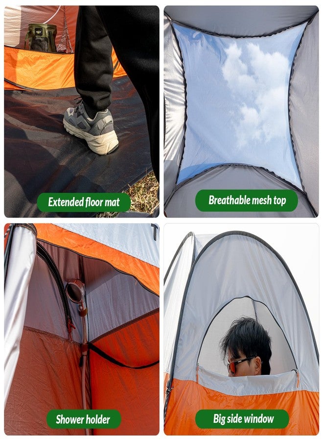 Thallike Upgrade Pop Up Privacy Shower Tent 55" x 55" x 83", Portable Camping Shower Tent, Camping Toilet Changing Room with Rain Shelter & Extended Floor Mat, Dressing Room for Camping and Beach - Image 4