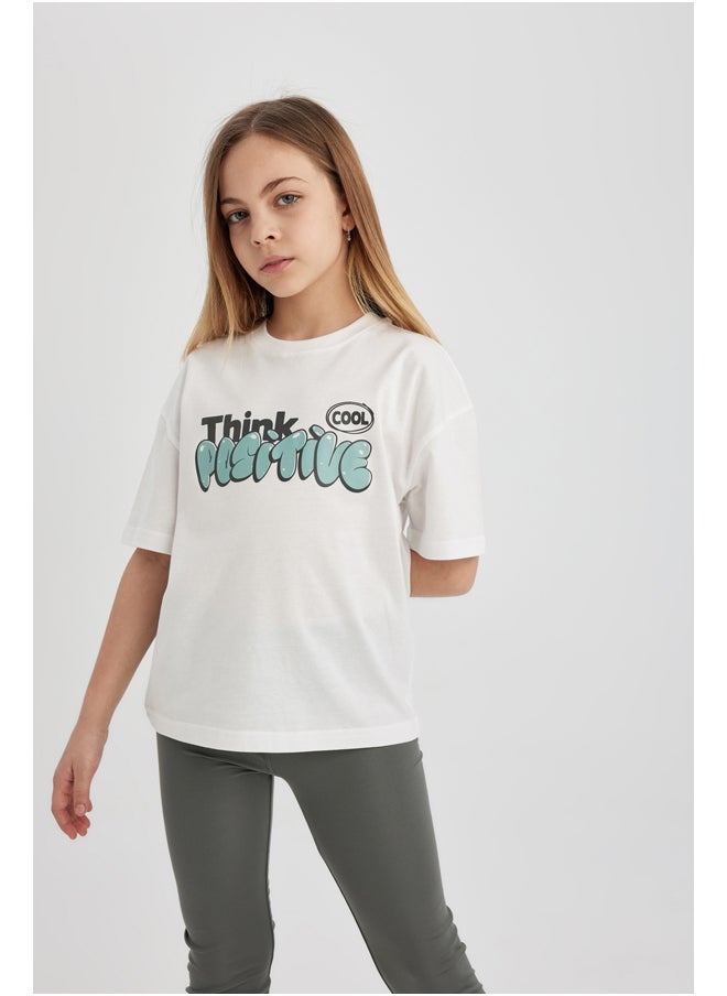 DeFacto - Girl Relax Fit Knitted Short Sleeve Body - Image 1