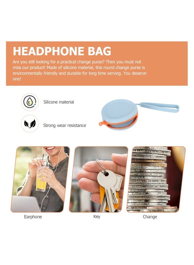 Versatile Silicone Mini Pouch for Coins Earphones Keys and More with Wrist Strap Portable Zipper Bag for Daily Essentials - Image 2
