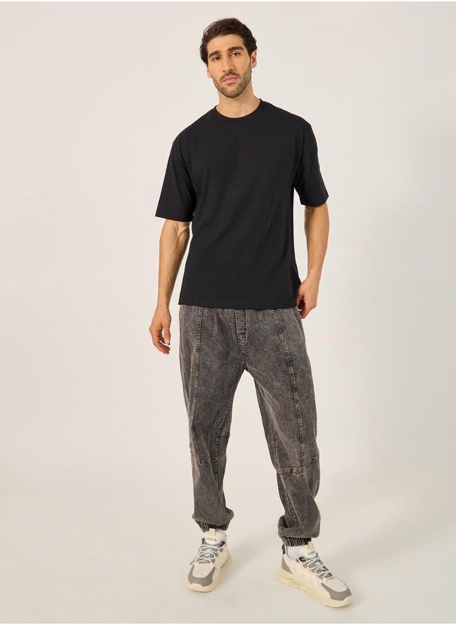 Styli - Graphic Print Oversized Round Neck T-Shirt - Image 1