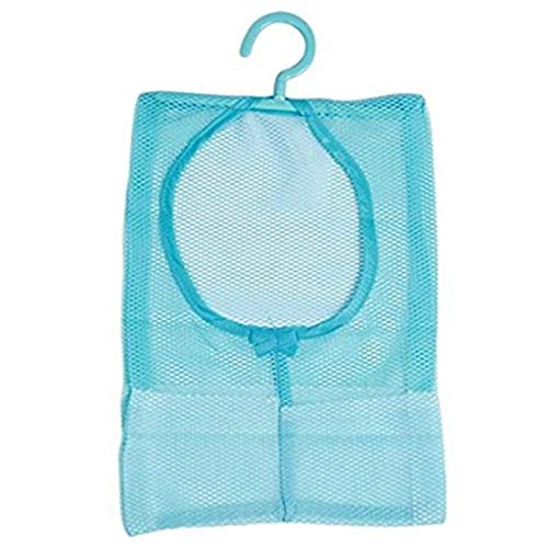 Luvina Colorful Hanging Mesh Bag, Bathroom Shower Storage Organizer Set Hamper Bag Closet Rack Clothes Clip Collection 2pcs - Image 1