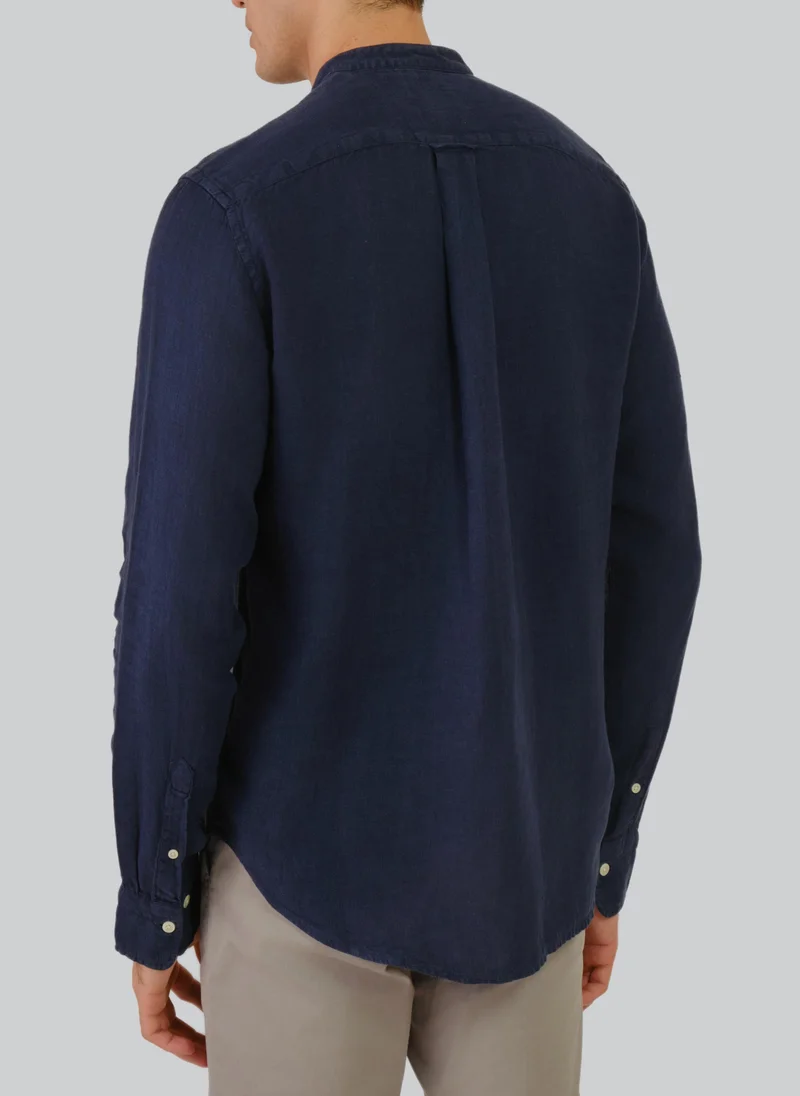 GANT Regular Fit Gmnt Dyed Linen Band Shirt