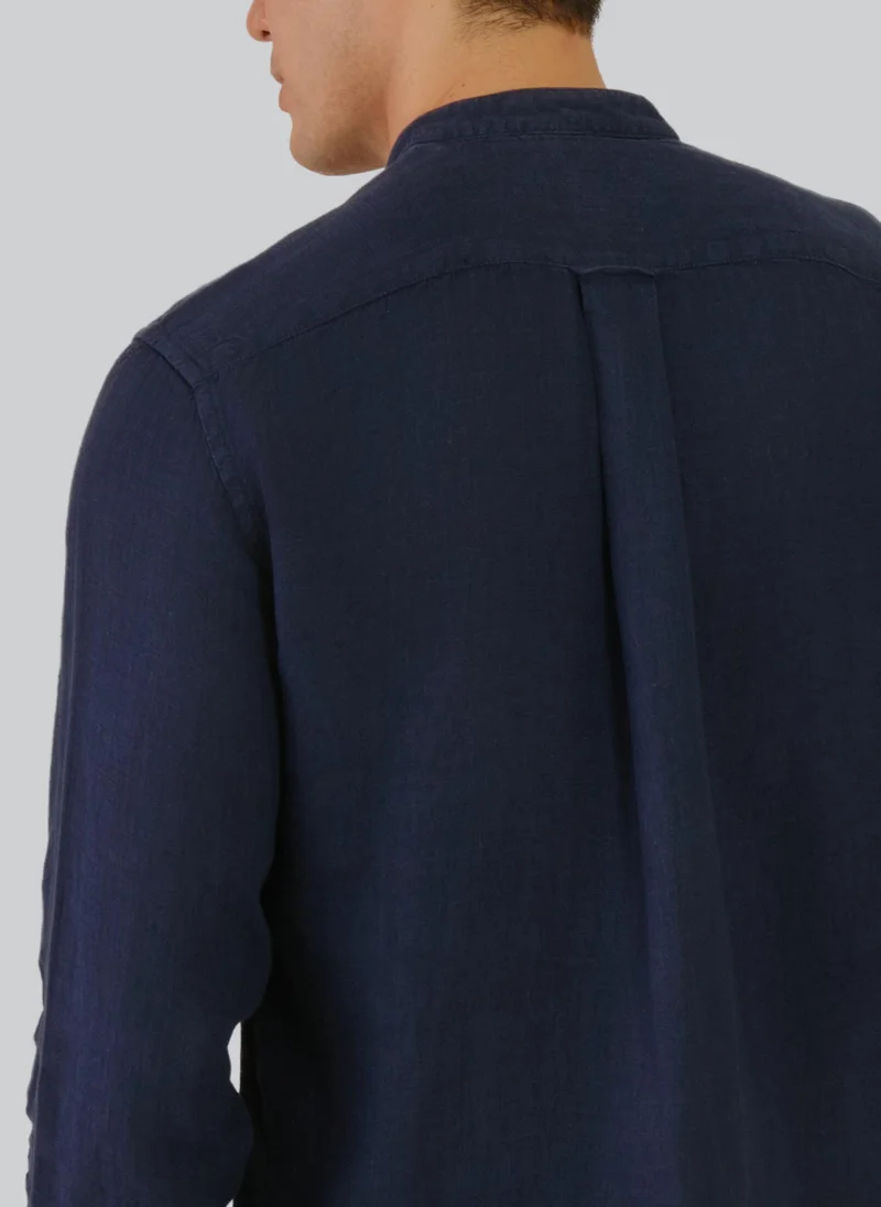 GANT Regular Fit Gmnt Dyed Linen Band Shirt