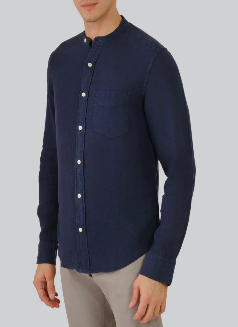 GANT Regular Fit Gmnt Dyed Linen Band Shirt