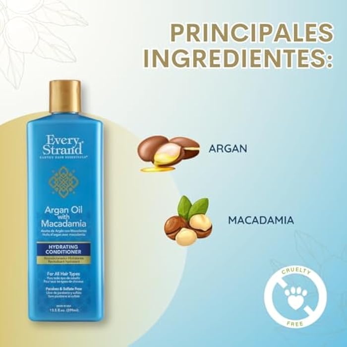 Every Strand Argan Oil With Macadamia Hydrating Conditioner, 13.5 Fl Ounce, 13.5 Ounce - Image 5