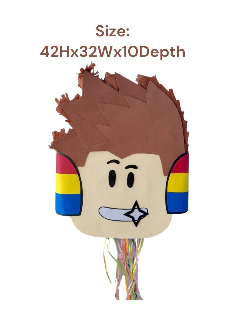 Tamona - Roblox Birthday Party Decoration Unique Large Size 3D Pull String Piñata - Image 1