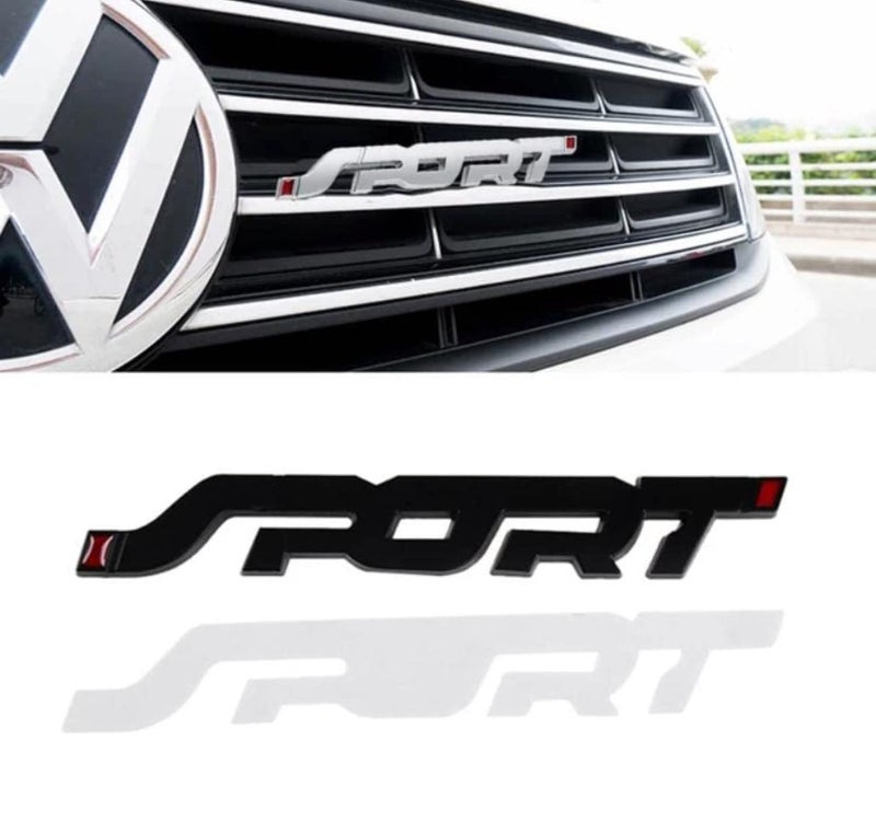 YOMITH Sport Metal Car Emblem Badge | Matte Black 3D Logo Sticker | Self Adhesive Car Body Decoration (Pack of 2) - Image 5