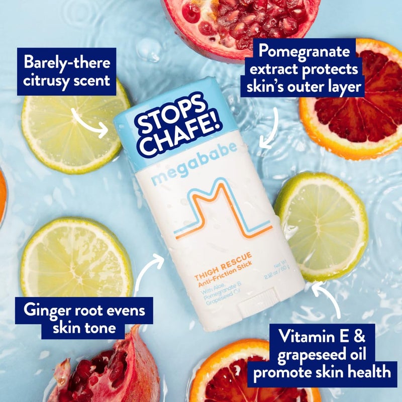 Megababe Thigh Rescue Anti-Chafe Stick | Prevents skin chafe & irritation | Thighs, arms, bra-lines & more | Summer Vacation Essentials | 2.12oz (Pack of 2) - Image 3