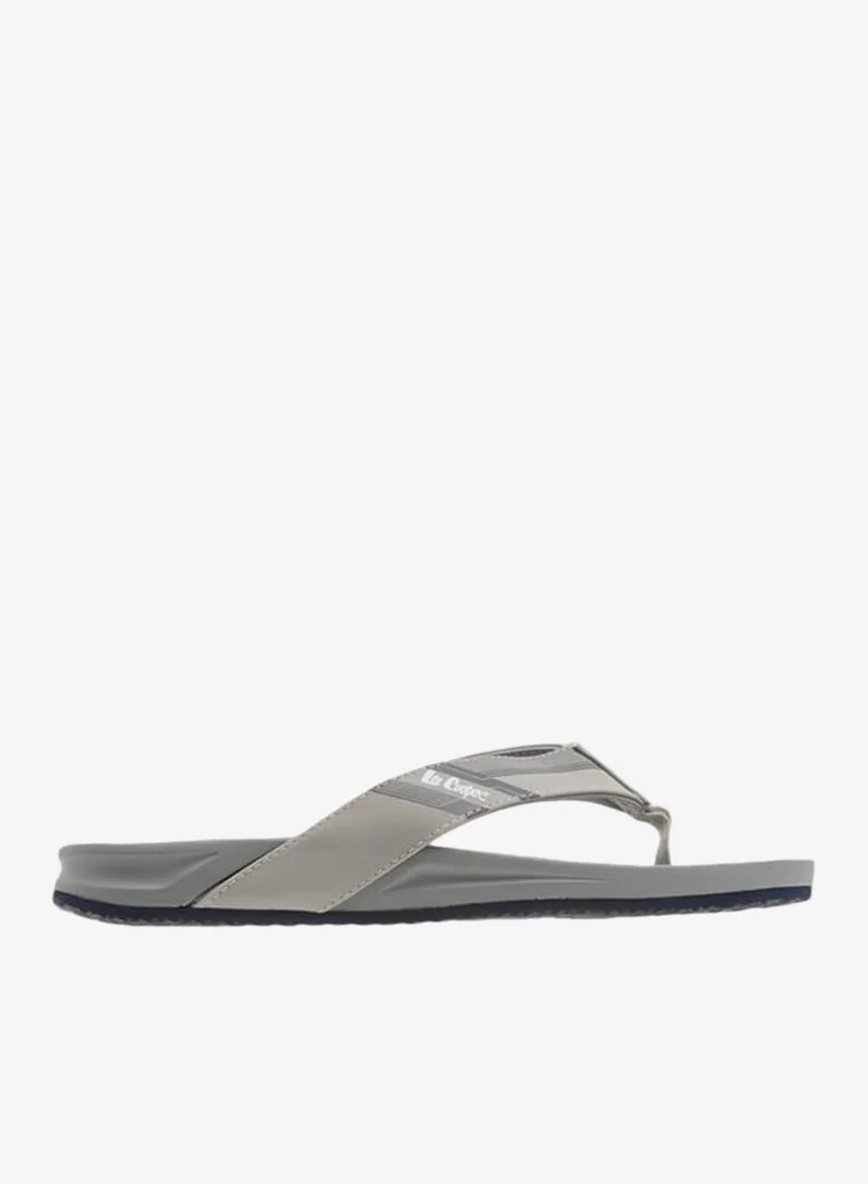 Mens Logo Print Slip-On Flip Flops