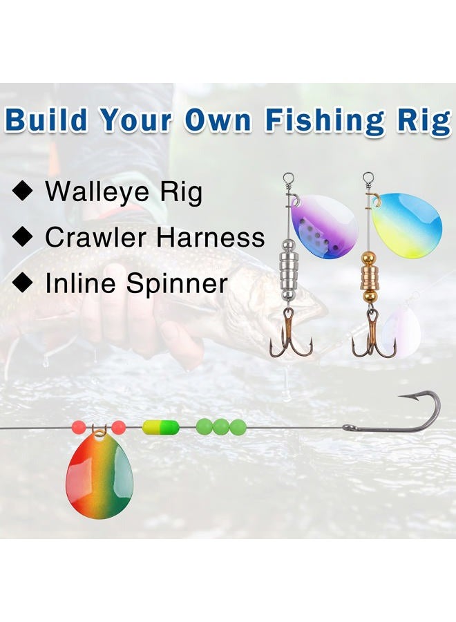 Shaddock Fishing Painted Colorado Spinner Blades for Lure Making, 50Pcs Colorful Blade Kit Custom Inline Harness Spinners for Making Your Own Lures - Image 4