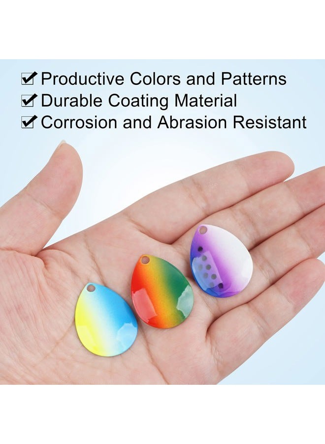 Shaddock Fishing Painted Colorado Spinner Blades for Lure Making, 50Pcs Colorful Blade Kit Custom Inline Harness Spinners for Making Your Own Lures - Image 3