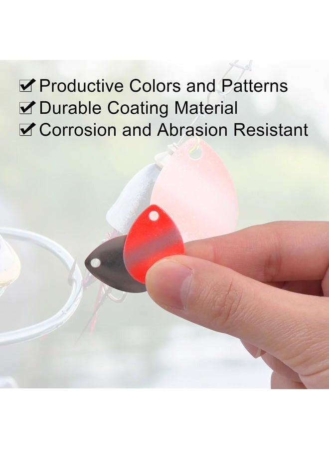 Shaddock Fishing Painted Colorado Spinner Blades for Lure Making, 50Pcs Colorful Blade Kit Custom Inline Harness Spinners for Making Your Own Lures - Image 5