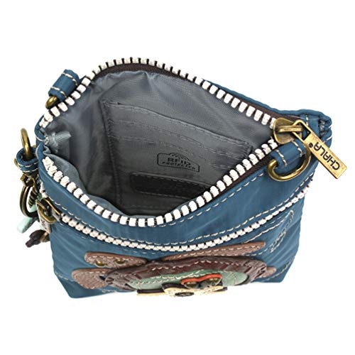 CHALA Crossbody RFID Cell Phone Purse - Women Nylon/Faux Leather Multicolor Handbag with Adjustable Strap Venture - Turtle - turquoise - Image 5