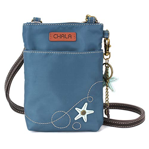 CHALA Crossbody RFID Cell Phone Purse - Women Nylon/Faux Leather Multicolor Handbag with Adjustable Strap Venture - Turtle - turquoise - Image 4