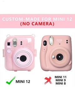 5 Pack Protective Clear Case for Fujifilm Instax Mini 12 Instant Camera - Crystal Hard Shell Cover with Upgraded Photo Pocket Holds 10 Films on Back and Adjustable Strap - Glitter Pink(No Camera) - pzsku/Z462730E2DE6DBB6CA86EZ/45/_/1721007955/86c2bee8-3f68-482c-8271-9c3ed2334316