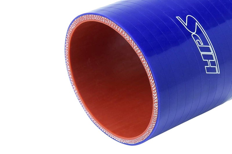 HPS HTSC-150-BLUE Silicone High Temperature 4-ply Reinforced Straight Coupler Hose, 100 PSI Maximum Pressure, 3" Length, 1-1/2" ID, Blue - Image 2