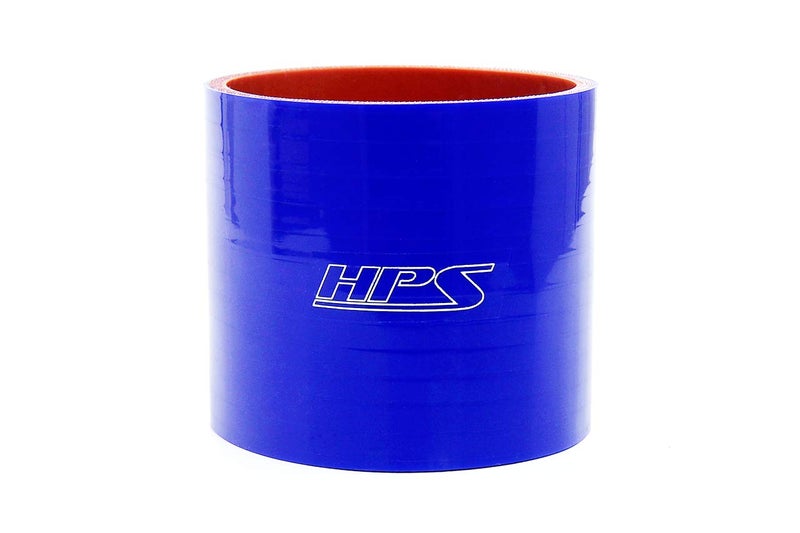 HPS HTSC-150-BLUE Silicone High Temperature 4-ply Reinforced Straight Coupler Hose, 100 PSI Maximum Pressure, 3" Length, 1-1/2" ID, Blue - Image 1