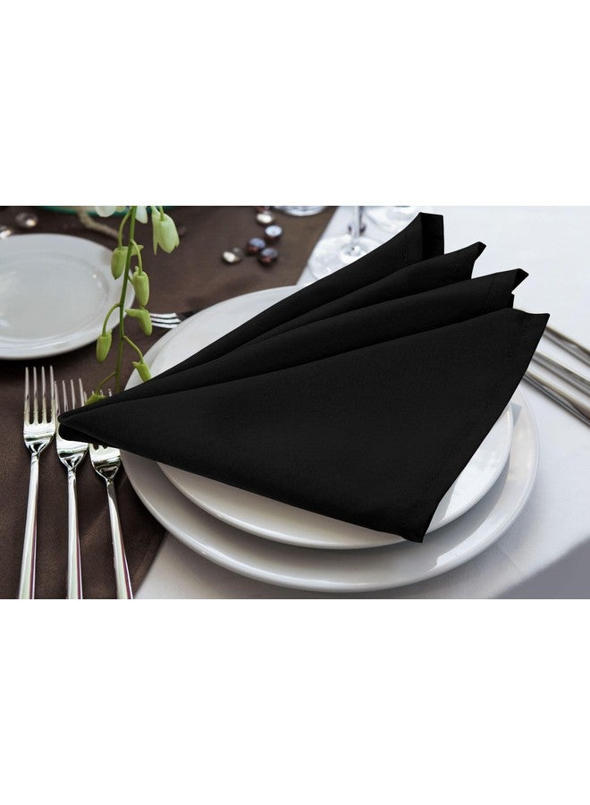 Utopia Home [24 Pack, Black] Cloth Napkins 20x20 Inches, 100% Polyester Hemmed Edges, Washable and Reusable Ideal for Parties, Weddings and Dinners - Image 4