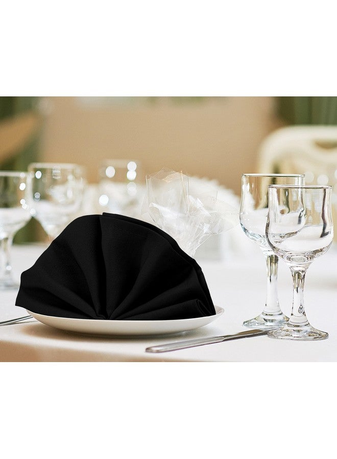 Utopia Home [24 Pack, Black] Cloth Napkins 20x20 Inches, 100% Polyester Hemmed Edges, Washable and Reusable Ideal for Parties, Weddings and Dinners - Image 5
