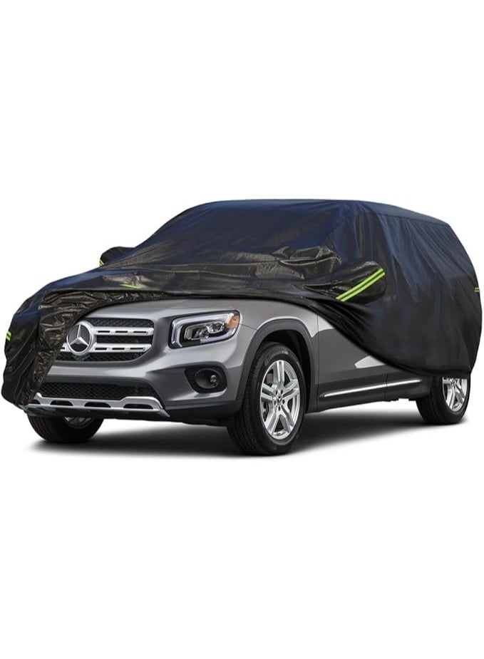 6 Layer SUV Vehicle Cover, Water Resistant Windproof Outdoor Full Cover for Sun Rain Dust Snow and UV Protection - Image 1