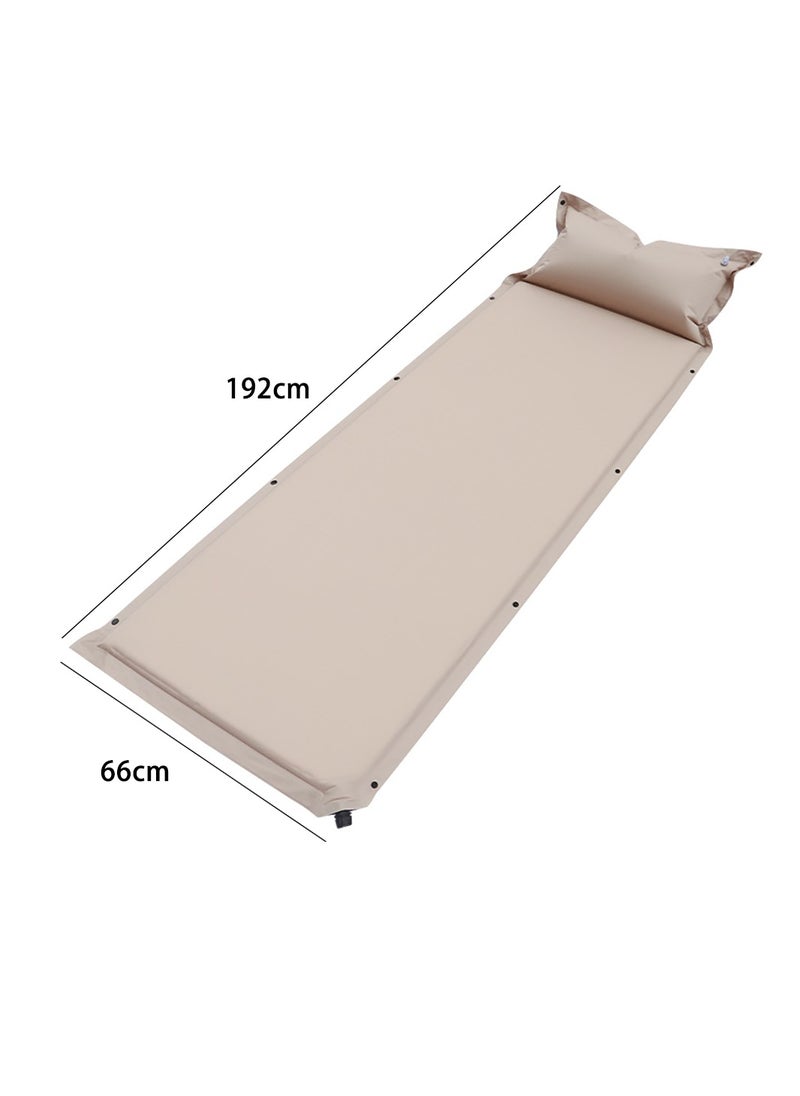 Generic - Automatic Inflatable Mattress Sleeping Mat Camping Moisture-Proof Mat Outdoor Camping Air Mattress Bed Tent Floor Mat Inflatable Pillow Suitable for Indoor and Outdoor Use (Single Mattress) - Image 1