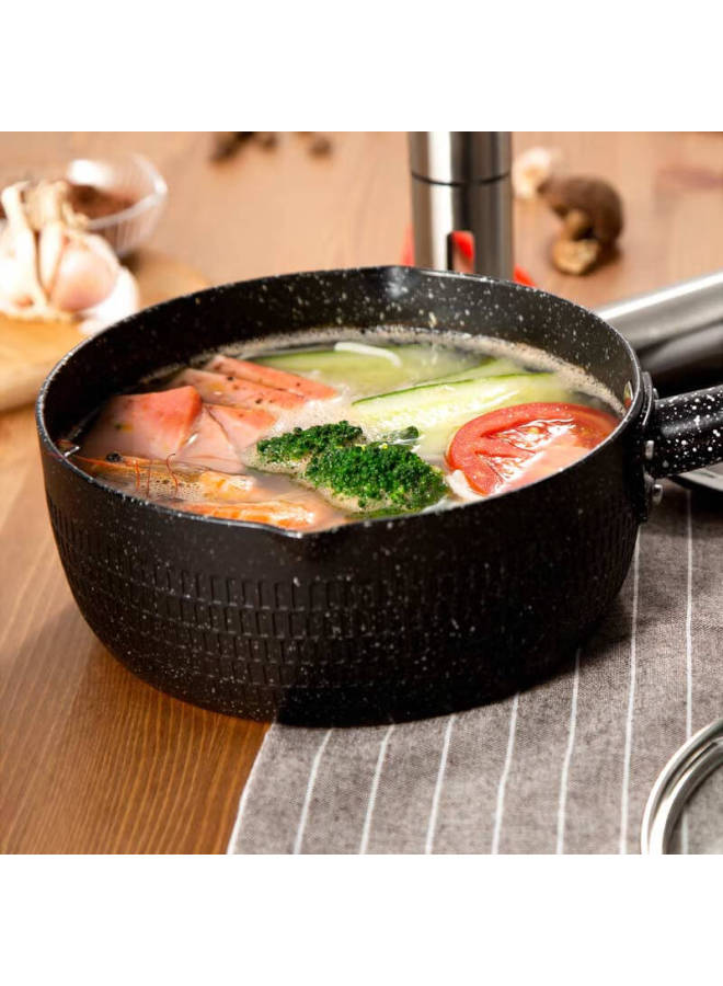 All-round Quanshi Covered Snow Pan, Maifanshi Small Milk Pot, Single-serving Noodle Pot, Soup Pot, Baby Food Pot, Porridge Pot, Hot Pot, 20cm - Image 3