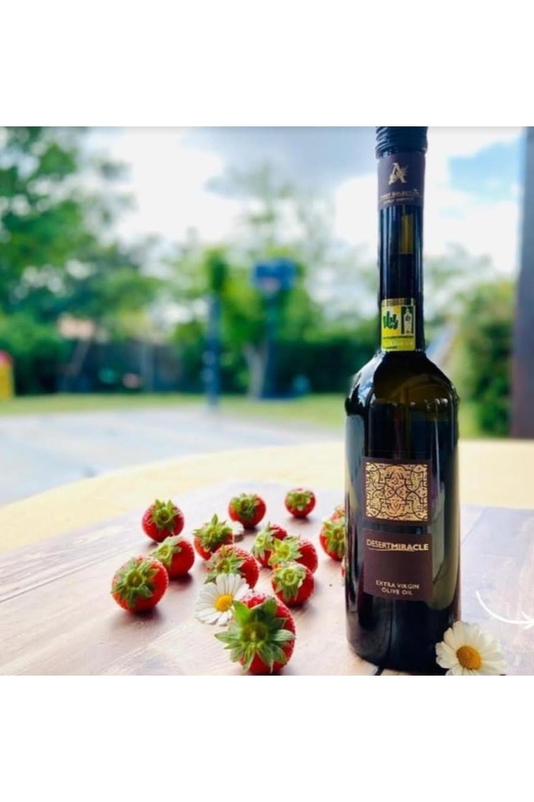 زيت زيتون عضوي فاخر معجزة الصحراء عصرة اولى على البارد 500 مل صنع في المغرب
