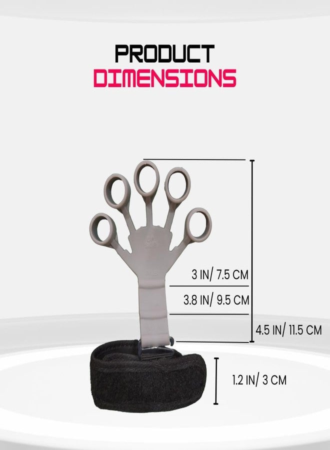 GP power 2 Pcs Adjustable Finger Exerciser| Hand Gripper Strengthener| Used to Exercise Finger Strength| Flexibility and Physical Recovery of Hands| Forearm Strengthener (GREY AND BLACK) - Image 5