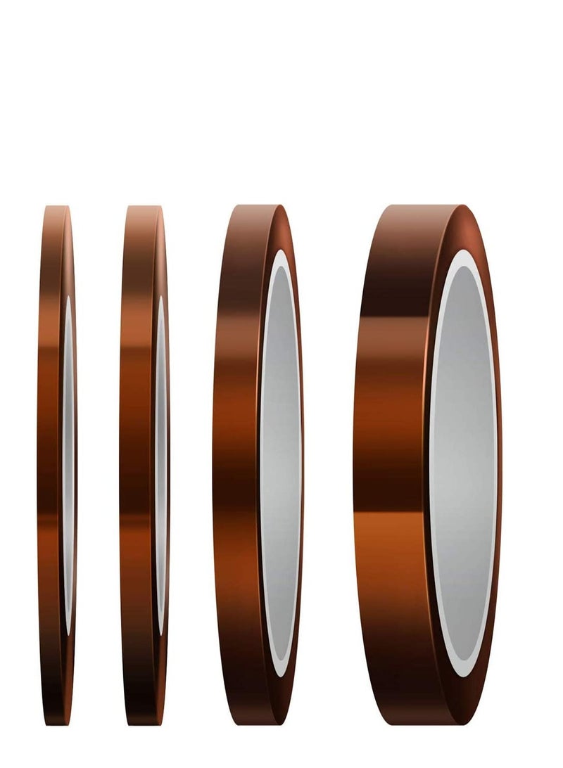 SYOSI High Temp Tape, Heat Resistant Tape Polyimide Masking Tape Kapton Tape for Masking, Soldering, Powder Coating, Sublimation and Insulating Circuit Boards  - Image 1